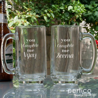 You Complete Me © Personalized Beer Mugs