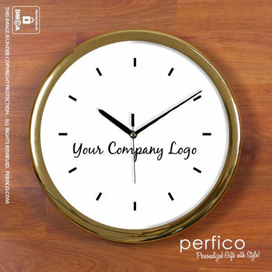 Your Company Logo © Personalized Round Wall Clock