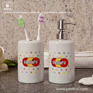 Polka © Toothbrush Holder and Soap Dispenser