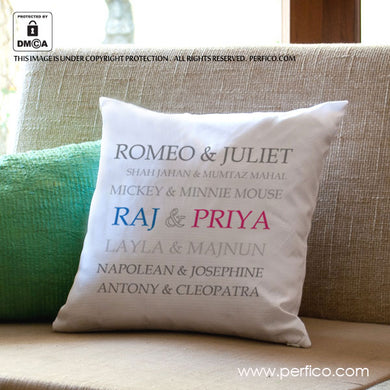 The Awesome Couple © Personalized Luxury Cushion Cover