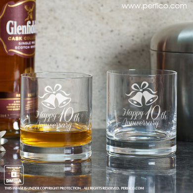Happy Anniversary © Personalized Whisky Glasses - SET of 2