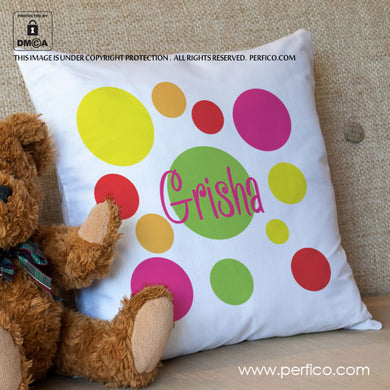 Pretty Polka © Personalized Luxury Cushion Cover