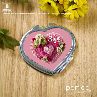 Bouquet of Love © Personalized Heart Pocket Mirror