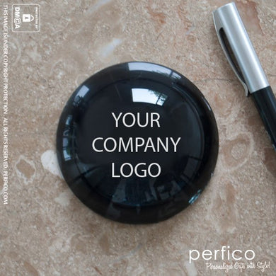 Your Logo © Personalized Glass Paperweight